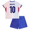 Officiële Voetbalshirt + Korte Broek Frankrijk Mbappé 10 Uit EK 2024 - Kids